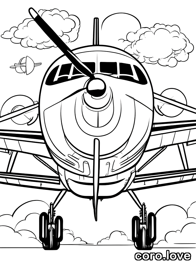 airplane coloring page - Airplane