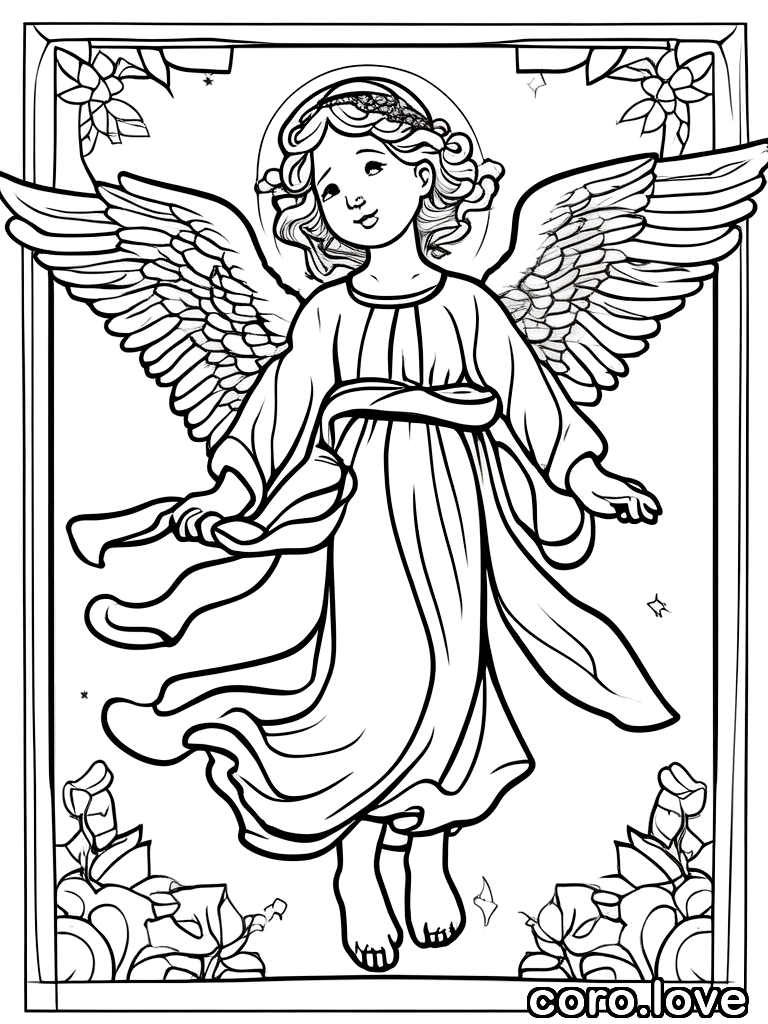angel coloring page - Angel