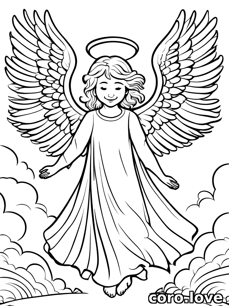 angel coloring page - Angel