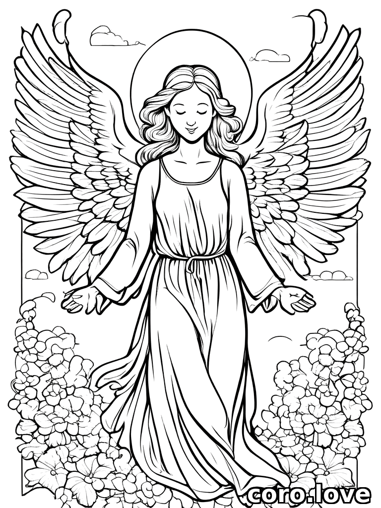 angel coloring page - Angel