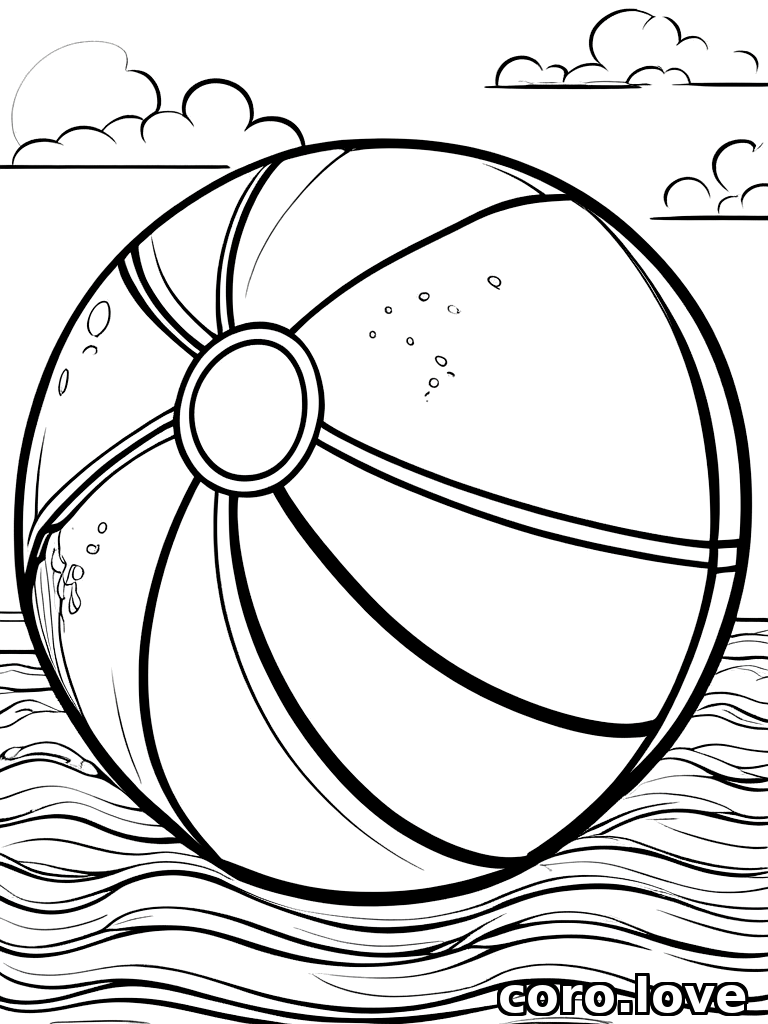 ball coloring page - Ball