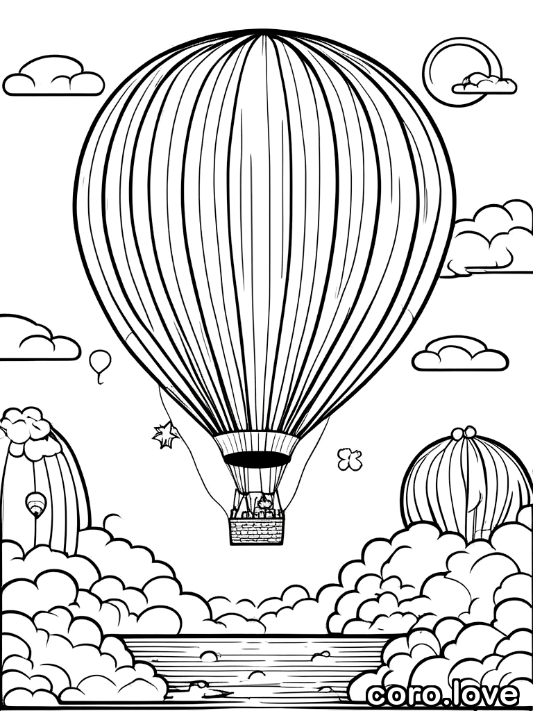 balloon coloring page - Balloon