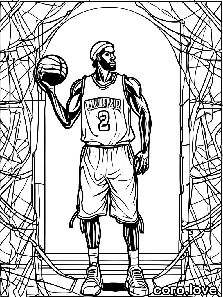 basketball coloring page - Basketball