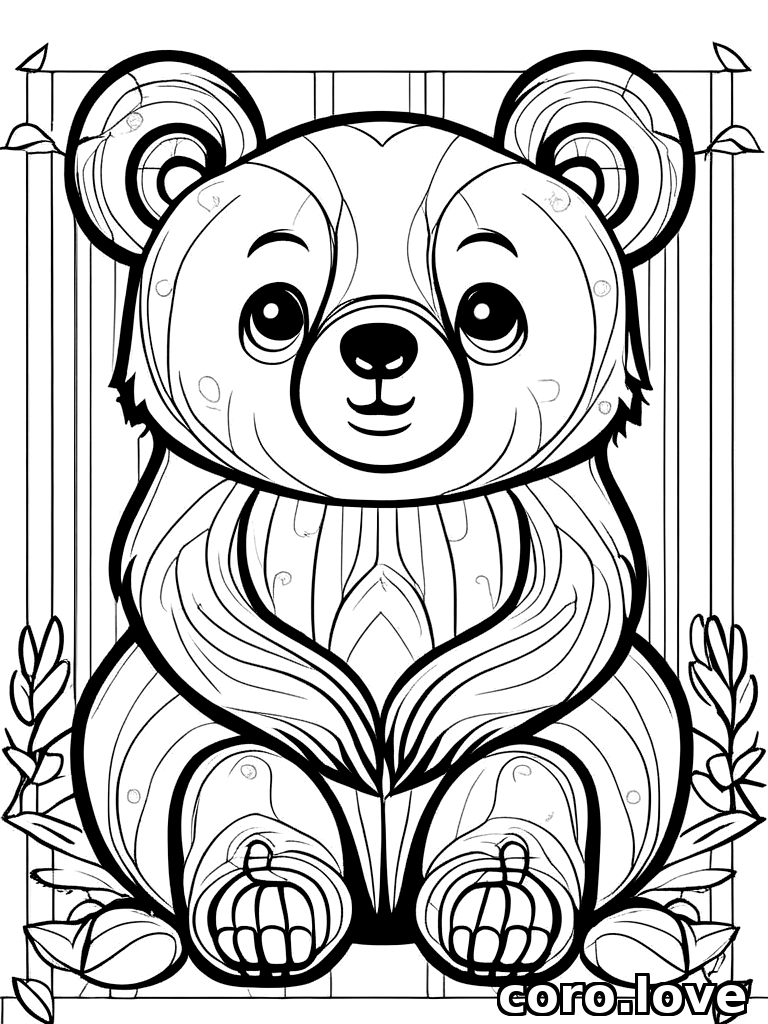 bear coloring page - Bear