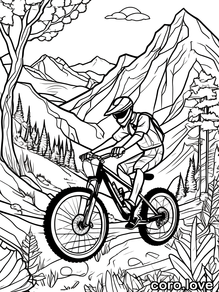 bicycle coloring page - Adorable Bicycle