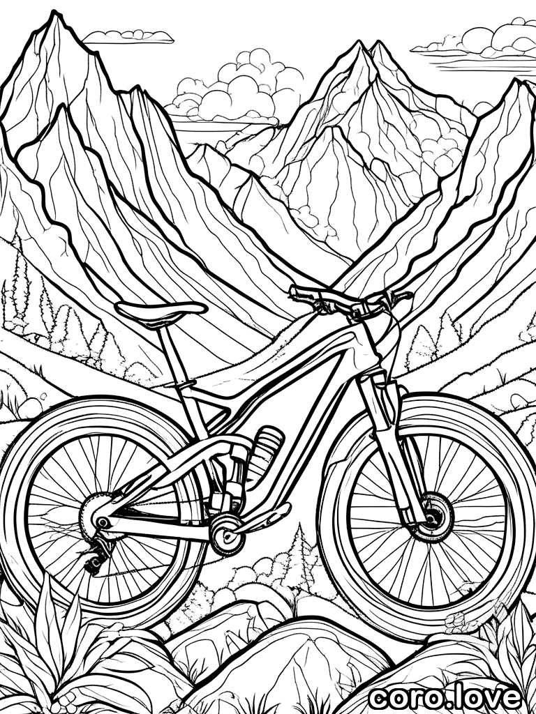 bicycle coloring page - Bicycle