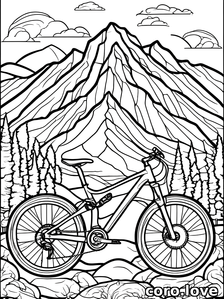 bicycle coloring page - Bicycle