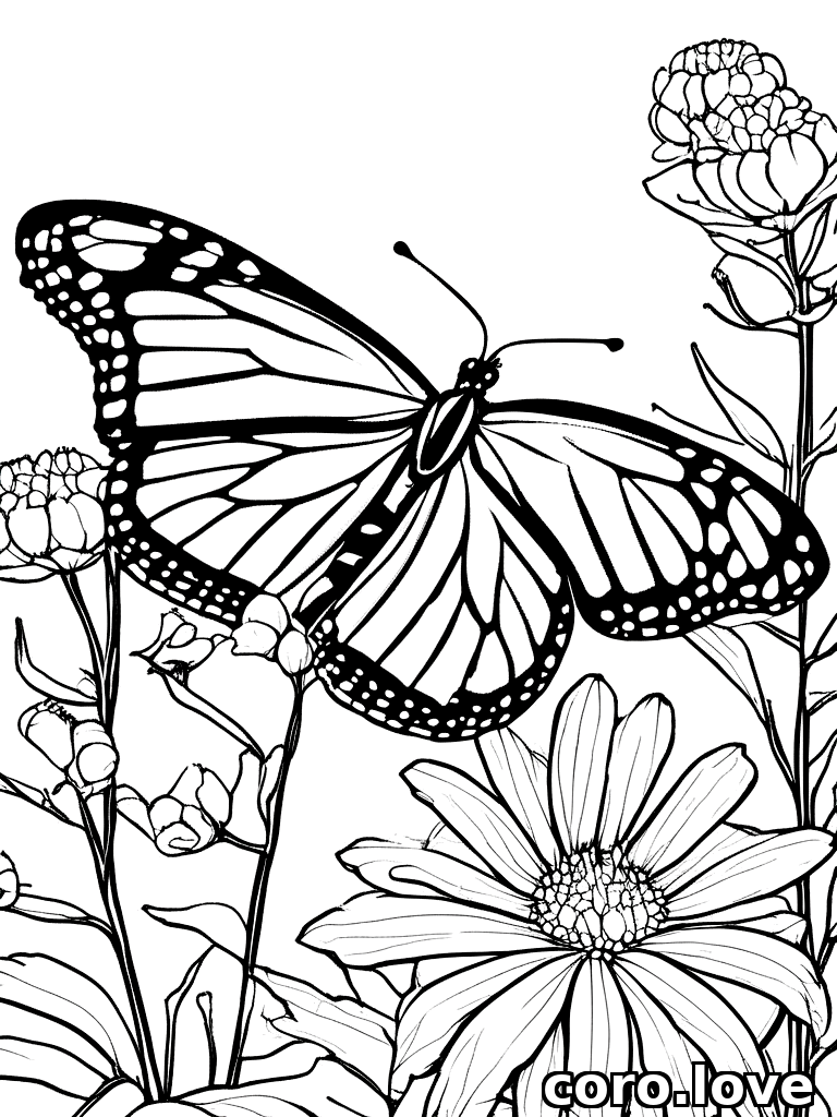 butterfly coloring page - Butterfly