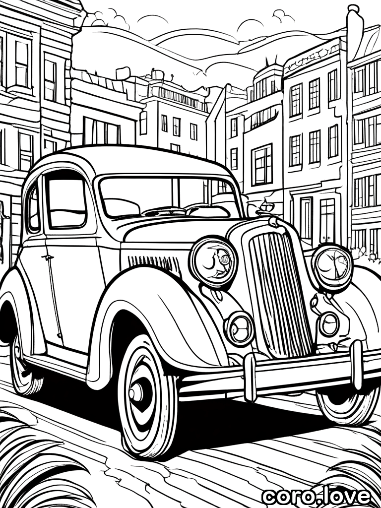car coloring page - Car