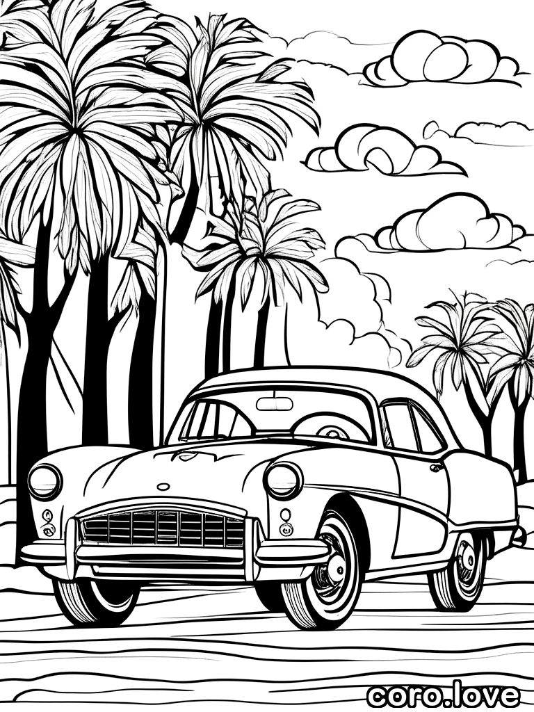 car coloring page - Car