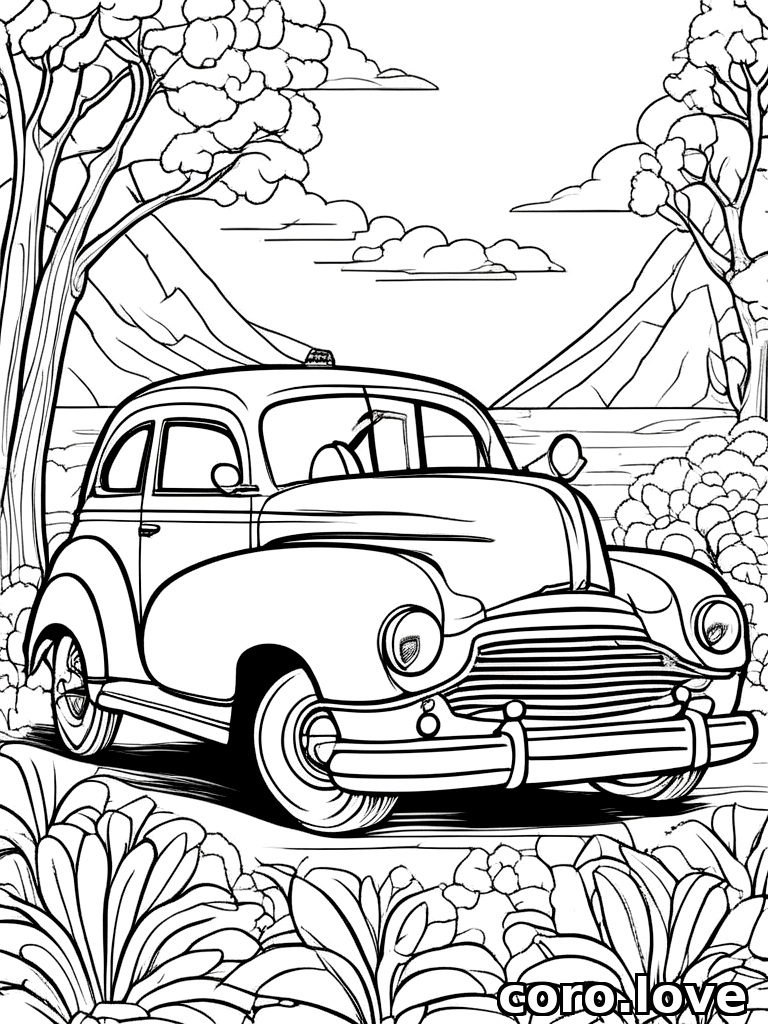 car coloring page - Car