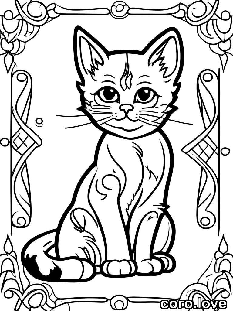 cat coloring page - Cat