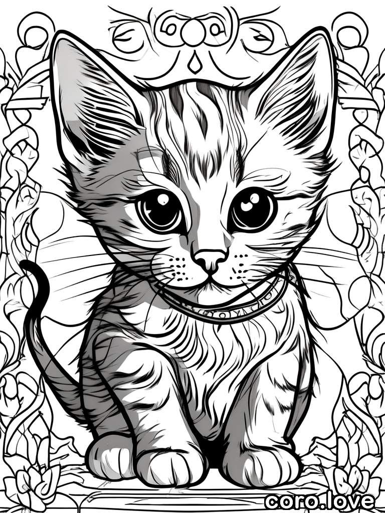 cat coloring page - Cat