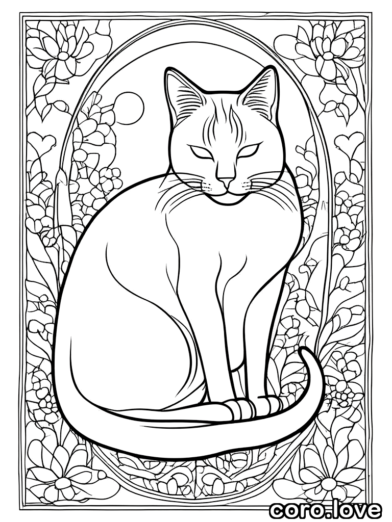 cat coloring page - Cat