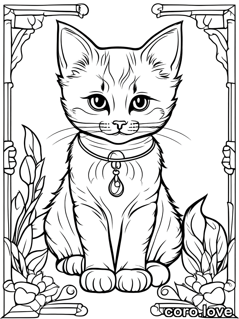 Cat coloring page - Cat