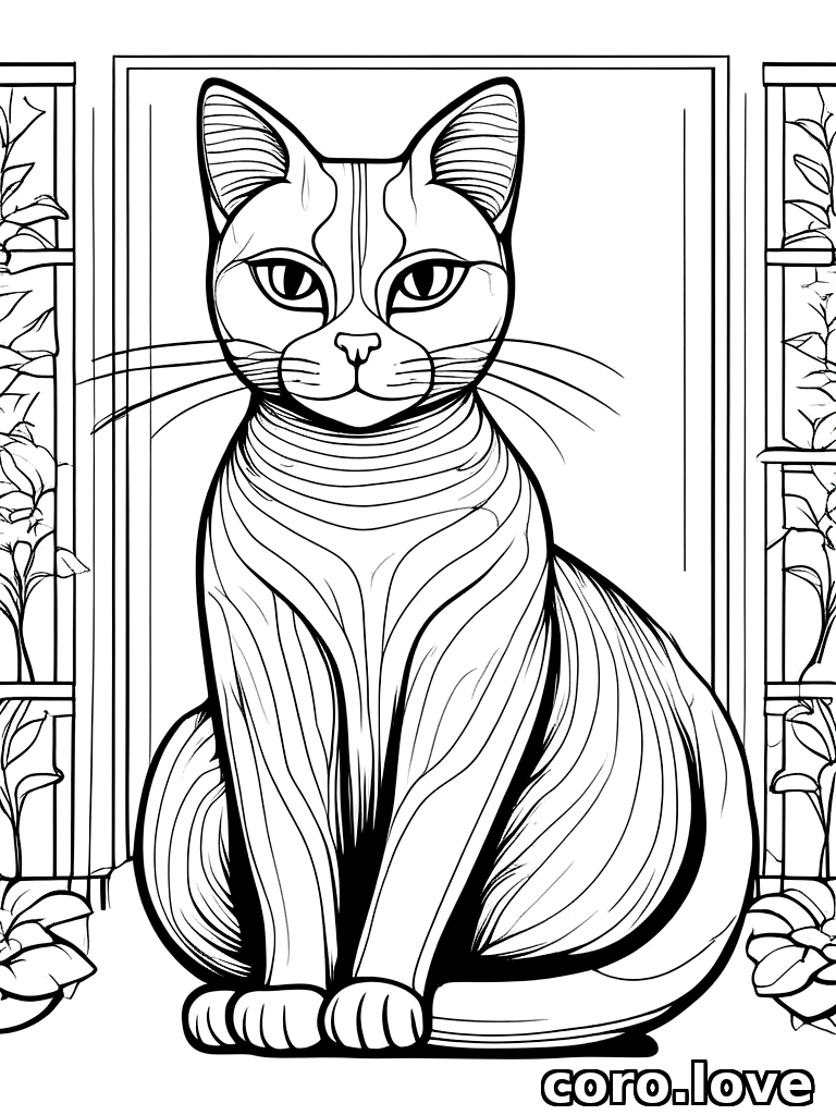 cat coloring page - Cat