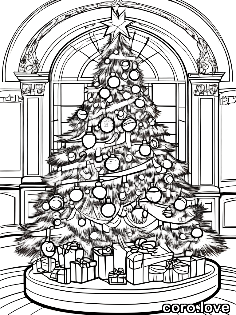 christmas_tree coloring page - Christmas Tree