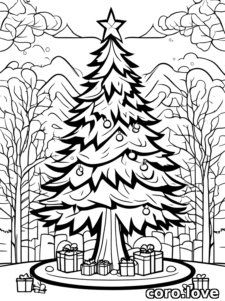 christmas_tree coloring page - Christmas Tree