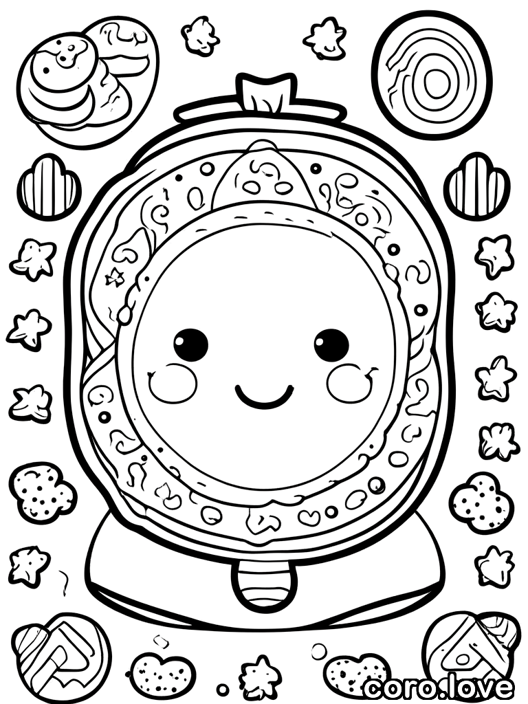 cookie coloring page - Cute Cookie