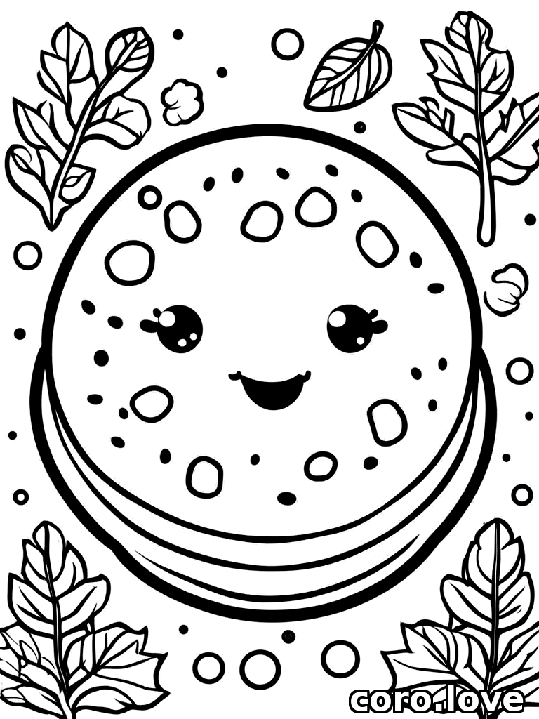 cookie coloring page - Cute Cookie