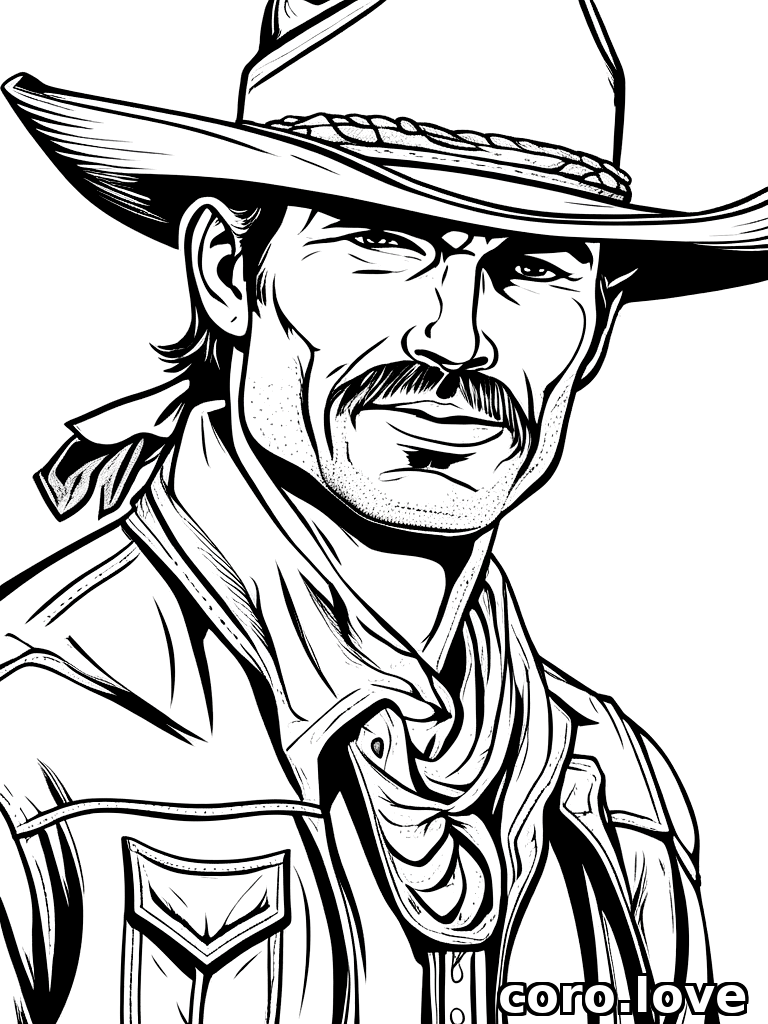 Cowboy coloring page - Cowboy