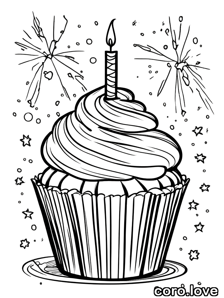 cupcake coloring page - Cupcake