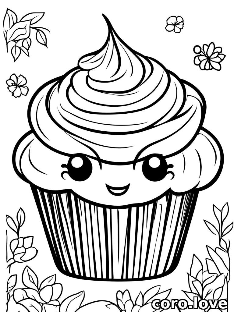 cupcake coloring page - Cupcake