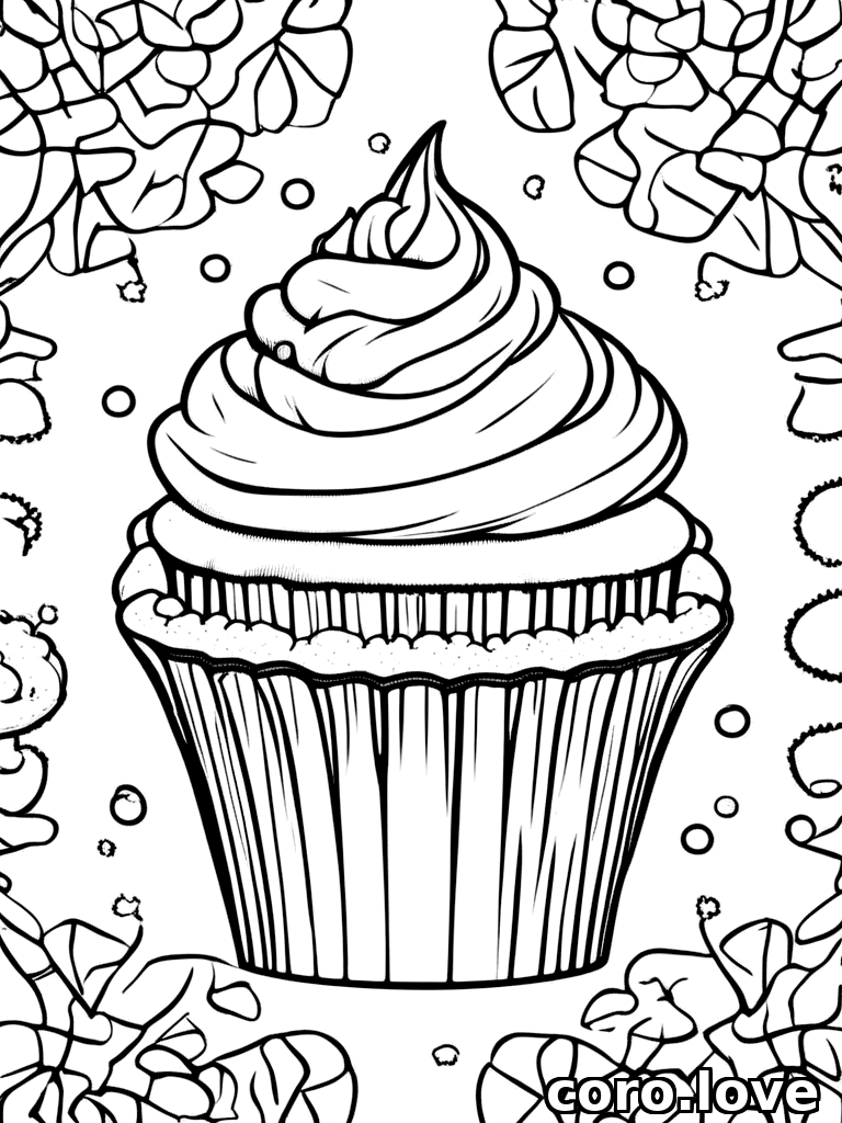 cupcake coloring page - Cupcake