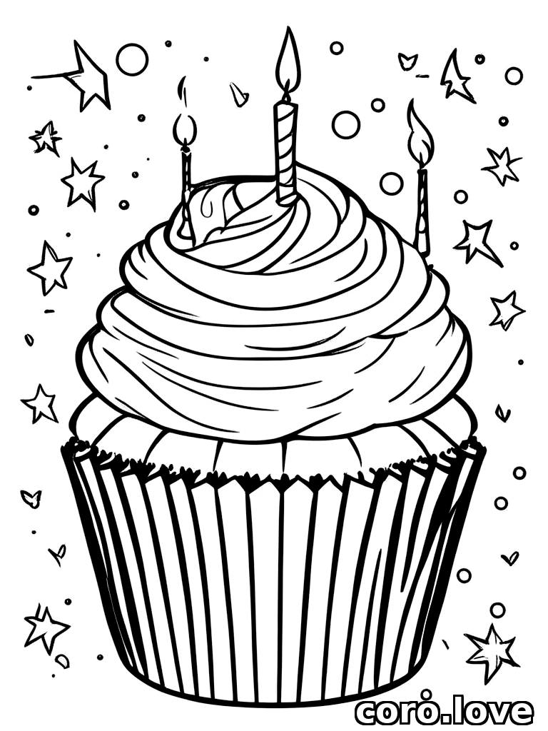 cupcake coloring page - Cupcake