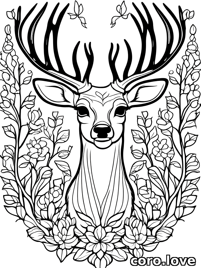 deer coloring page - Deer