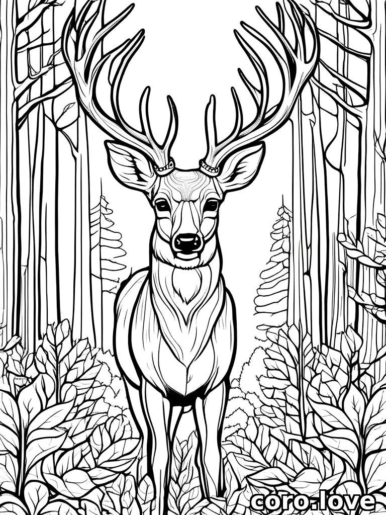 deer coloring page - Deer