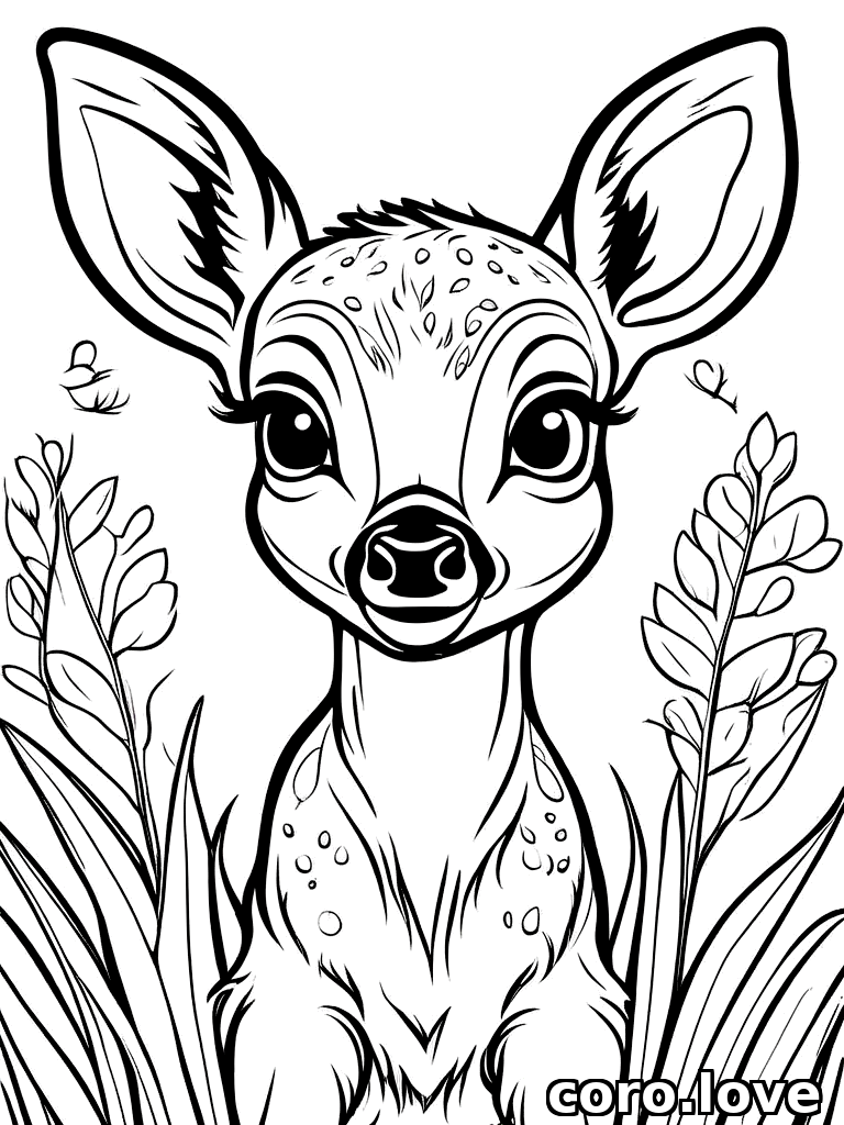 deer coloring page - Baby Deer