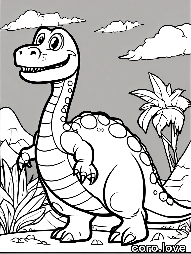 dinosaur coloring page - Dinosaur