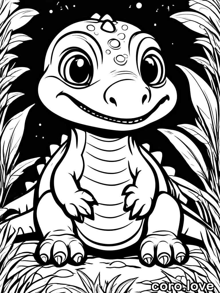 dinosaur coloring page - Baby Dinosaur