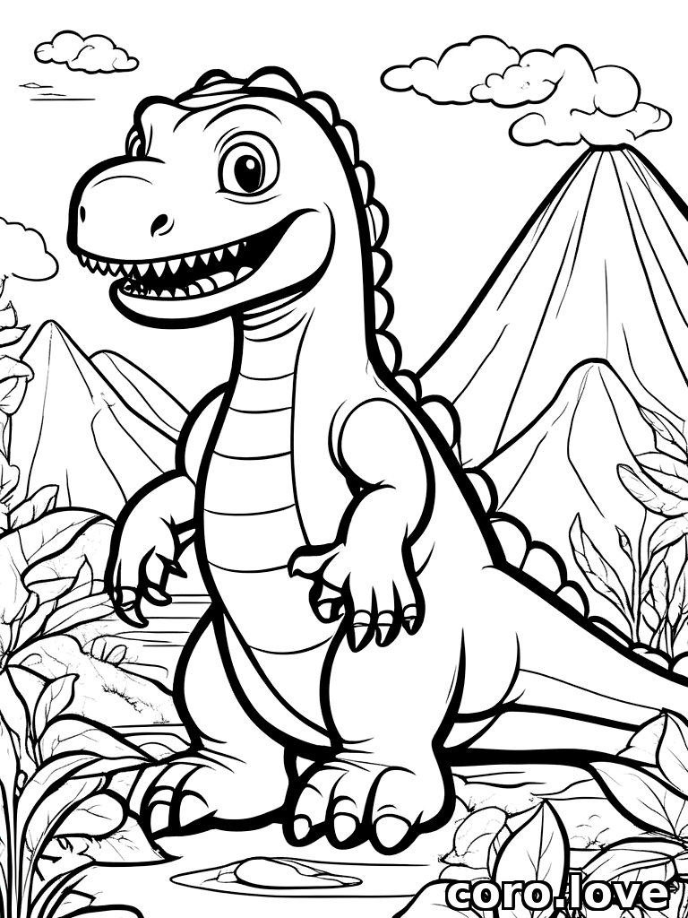 dinosaur coloring page - Dinosaur