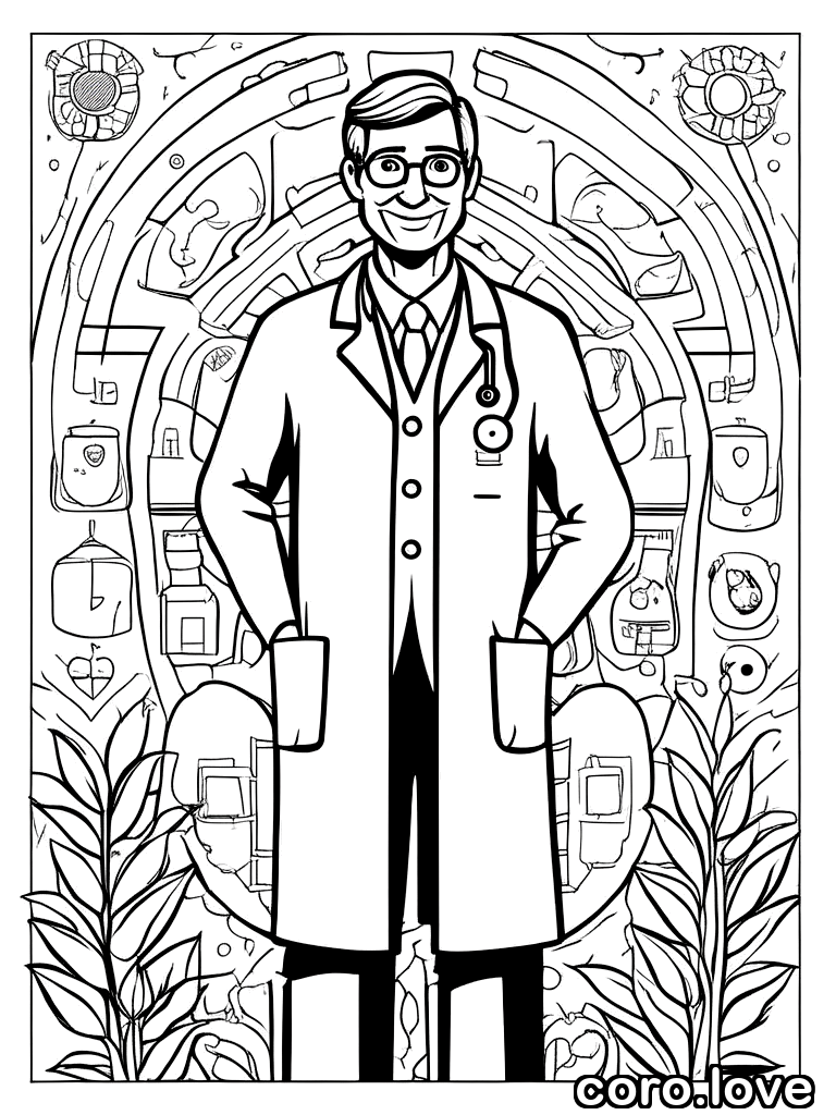 doctor coloring page - Doctor