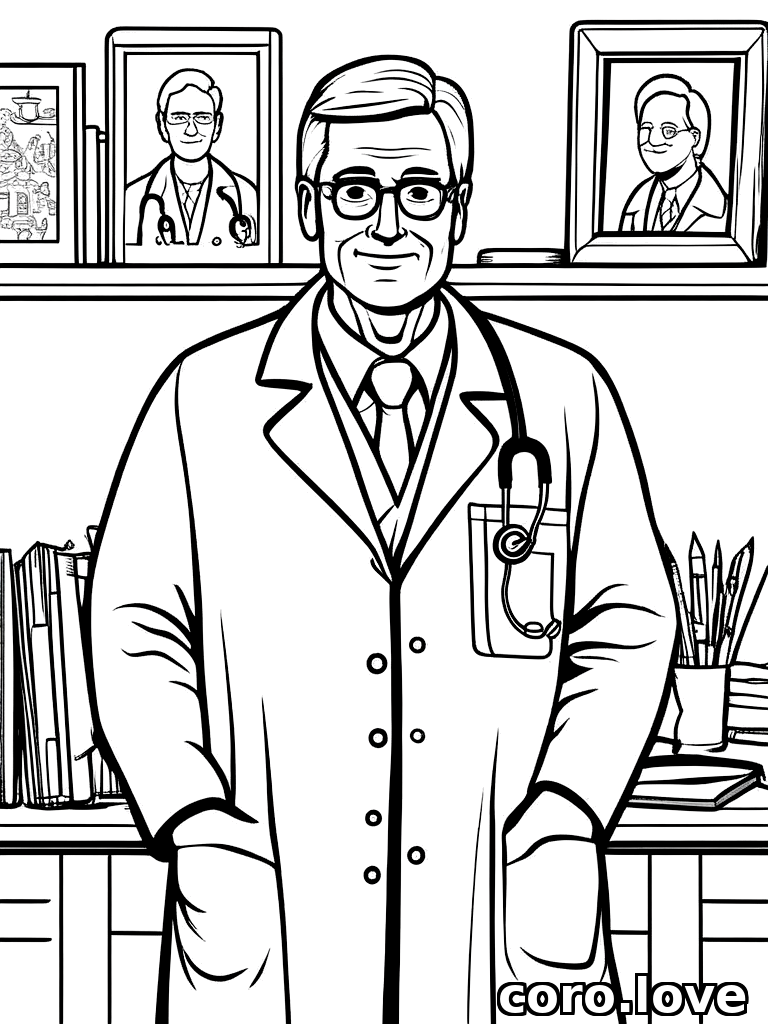 doctor coloring page - Doctor