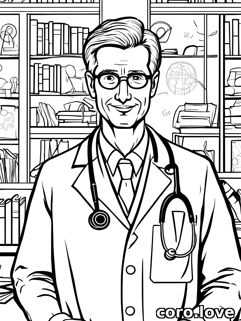 doctor coloring page - Doctor