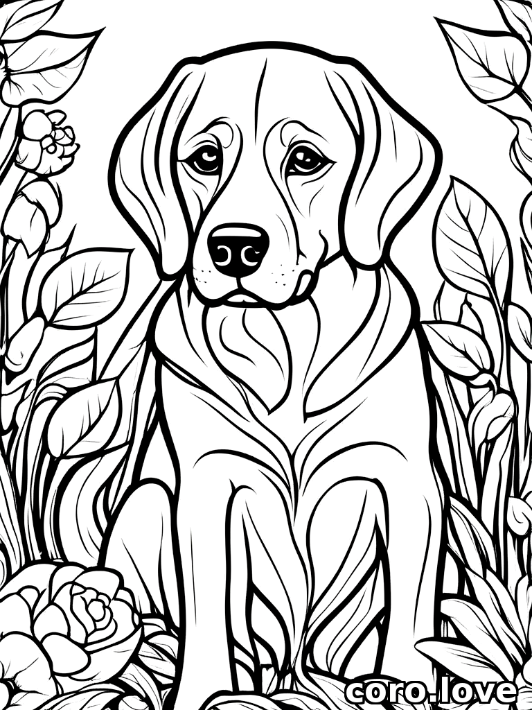 dog coloring page - Dog