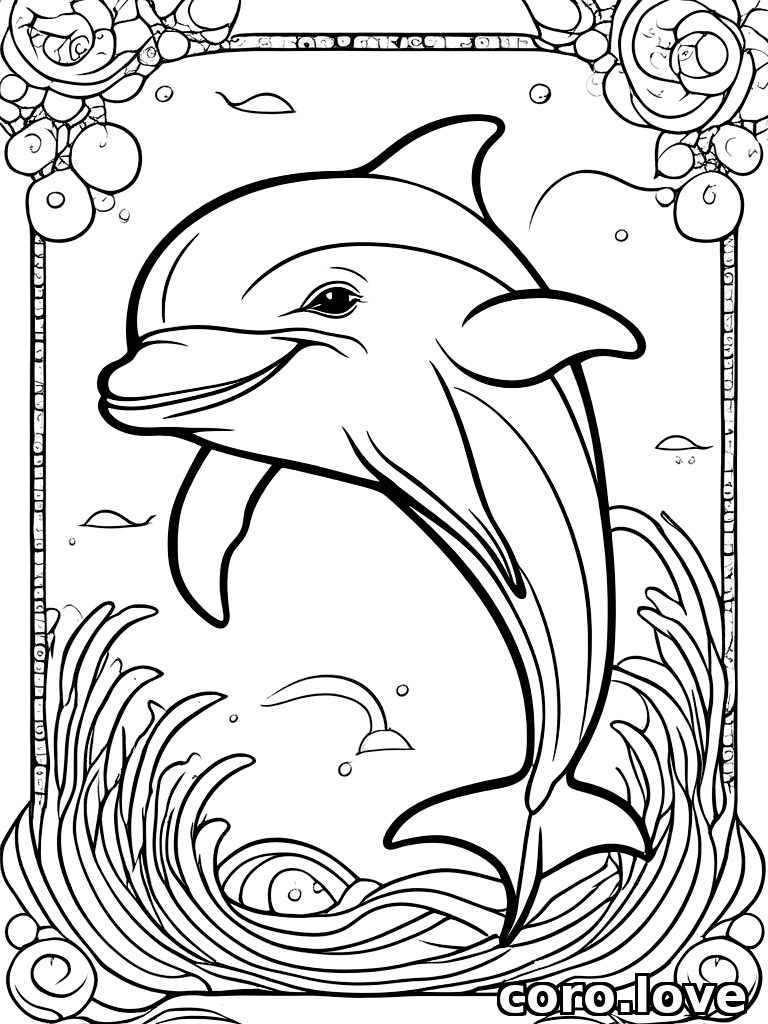 dolphin coloring page - Dolphin