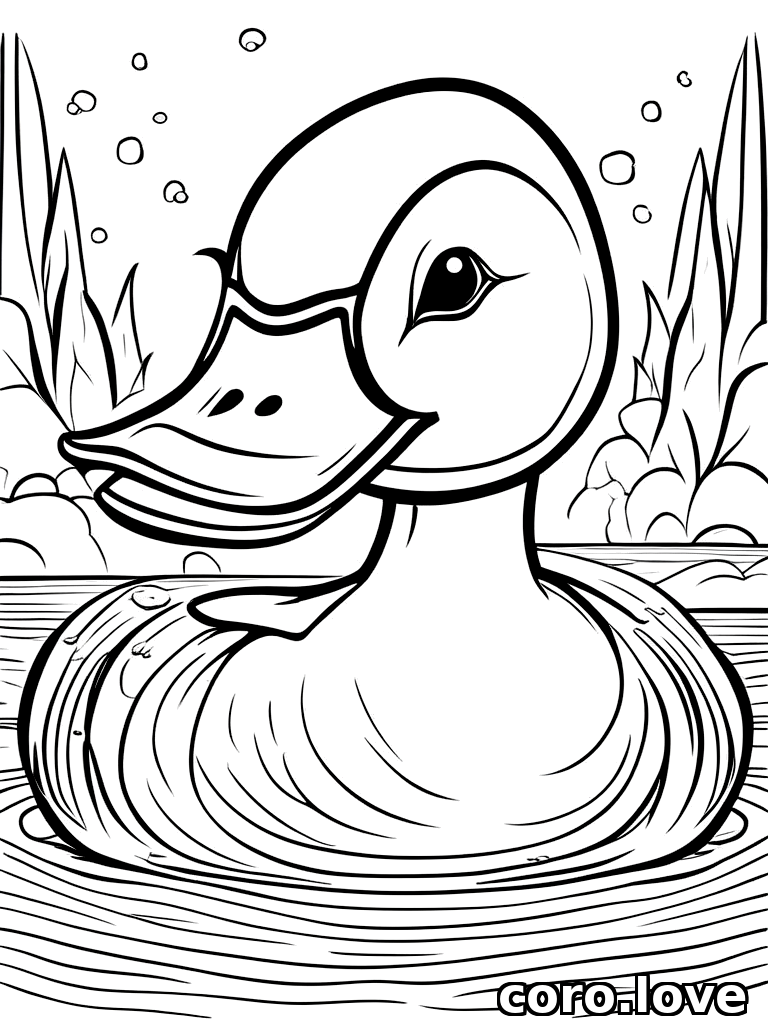 duck coloring page - Duck