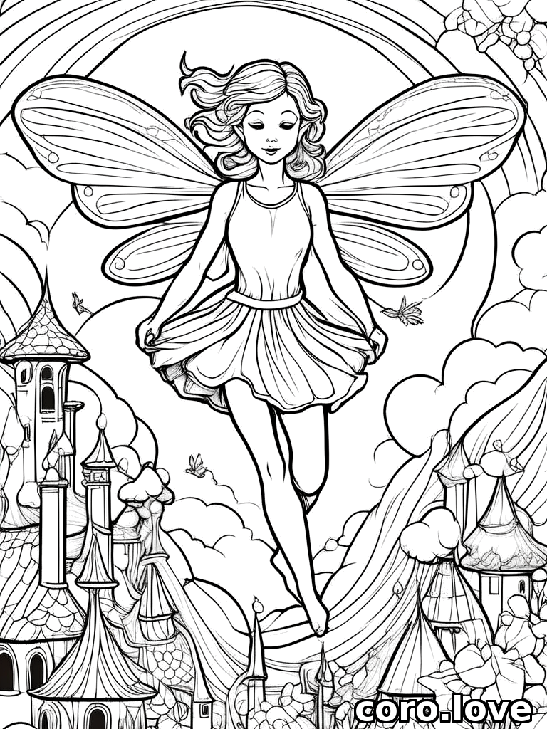 Fairy coloring page - Fairy