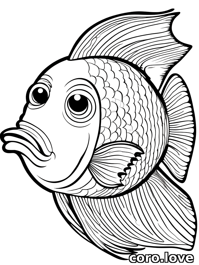 fish coloring page - Fish