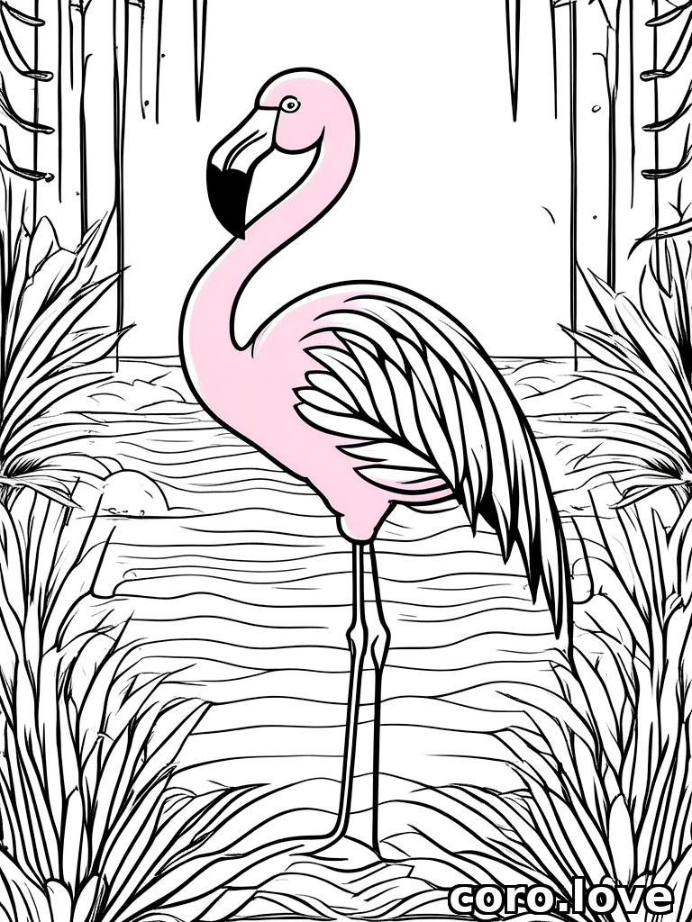 flamingo coloring page - Flamingo