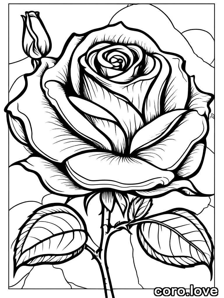 flower coloring page - Flower