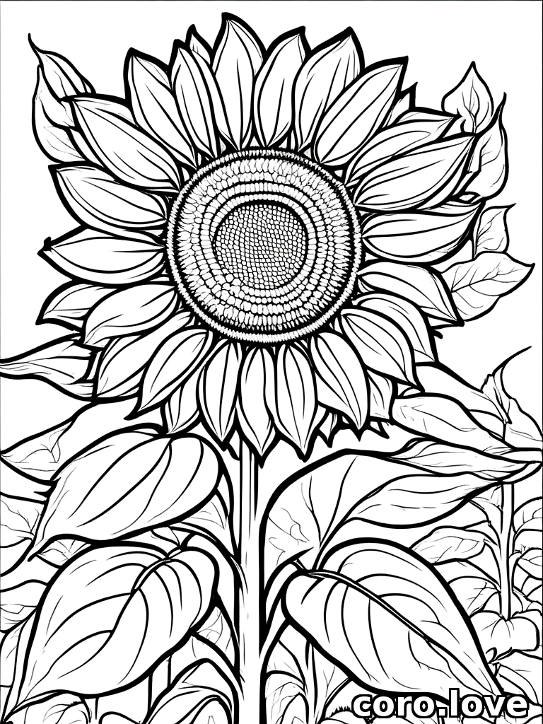 flower coloring page - Flower