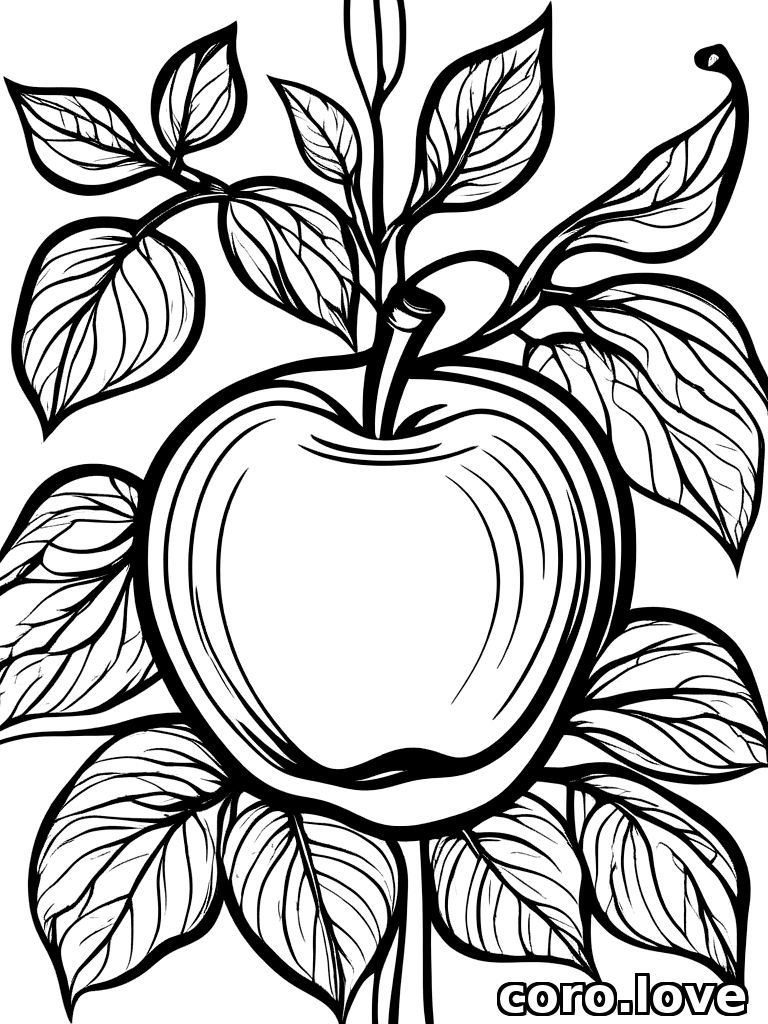 fruit coloring page - Fruit