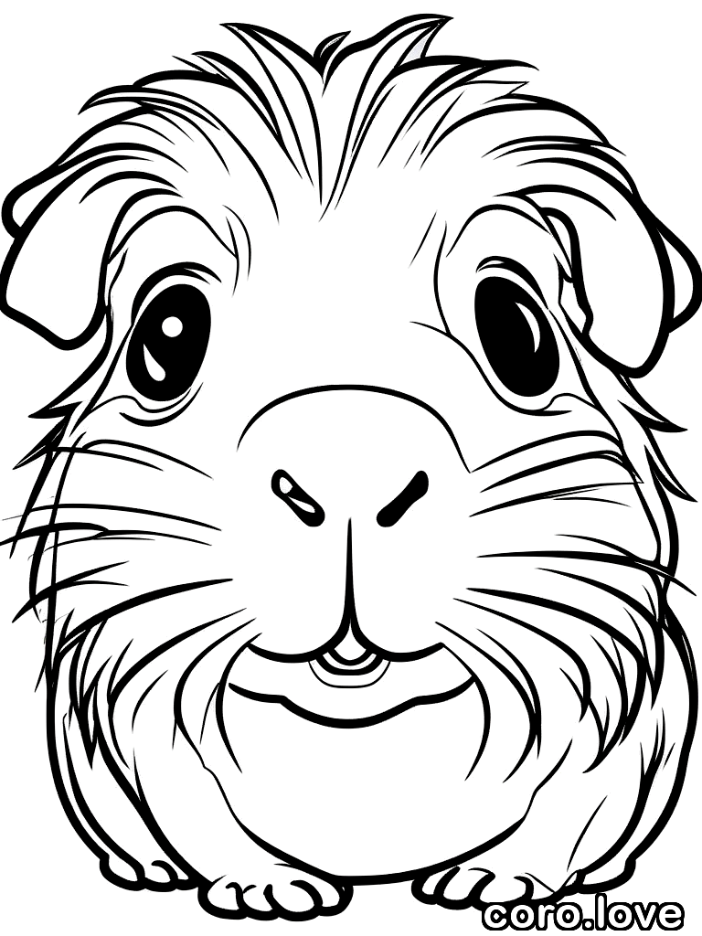 guinea_pig coloring page - Happy Guinea Pig