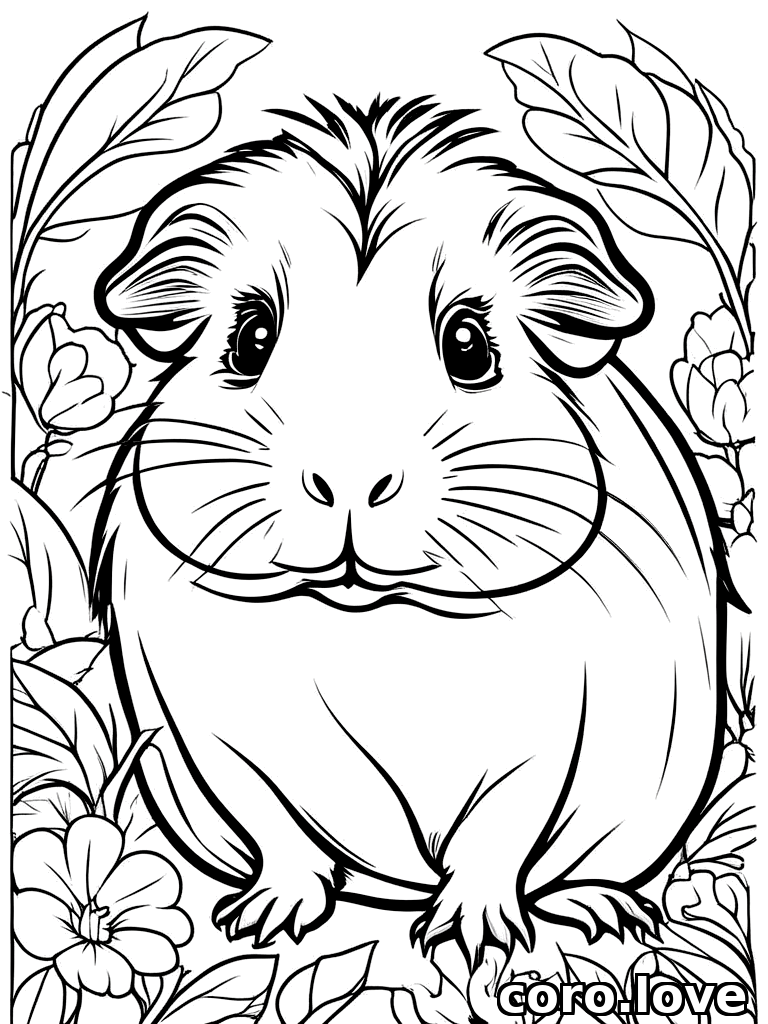 guinea_pig coloring page - Cute Guinea Pig