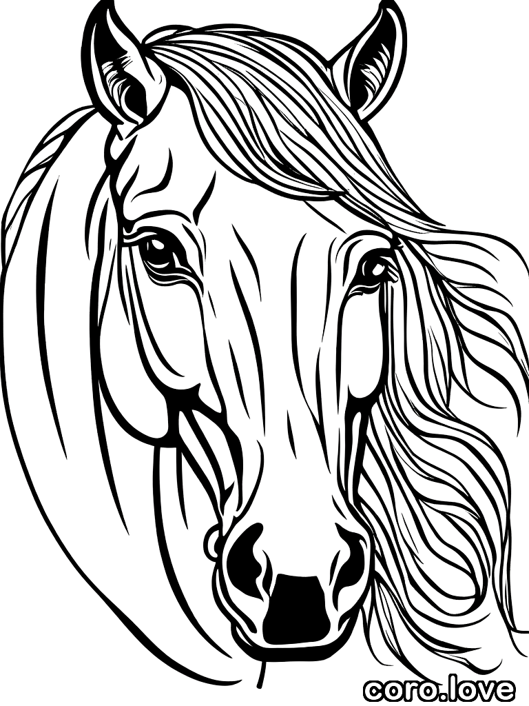 horse coloring page - Horse